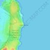 Topografinen kartta Cape Solander, korkeus, helpotus