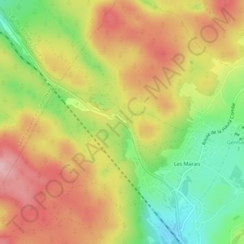 Topografinen kartta Col de la Savine, korkeus, helpotus
