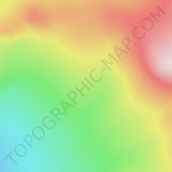 Topografinen kartta Marsfjäll, korkeus, helpotus