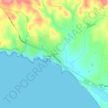 Topografinen kartta Kilcunda, korkeus, helpotus