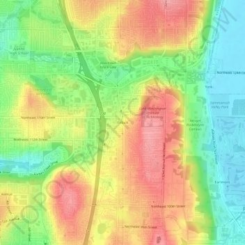 Topografinen kartta Firloch, korkeus, helpotus
