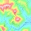 Topografinen kartta Arcu Mannu, korkeus, helpotus