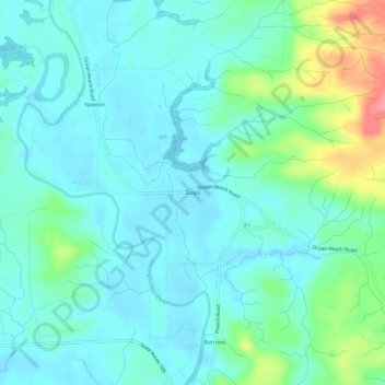 Topografinen kartta Tulips, korkeus, helpotus