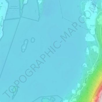 Topografinen kartta Steinsfjorden, korkeus, helpotus