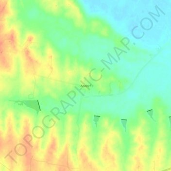 Topografinen kartta Alsdorf, korkeus, helpotus
