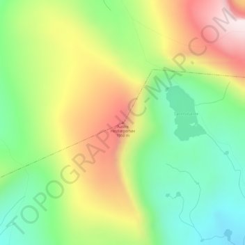 Topografinen kartta Austre Hestlægerhøe, korkeus, helpotus