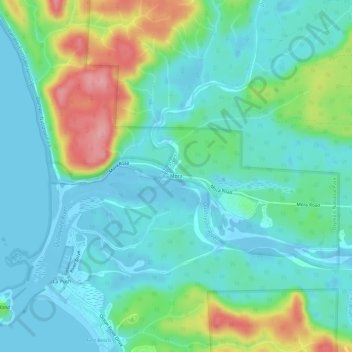 Topografinen kartta Mora, korkeus, helpotus