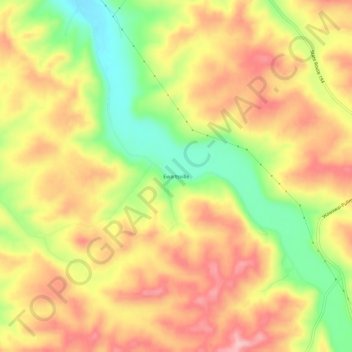 Topografinen kartta Ewartsville, korkeus, helpotus