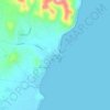 Topografinen kartta Perd'è Sali, korkeus, helpotus