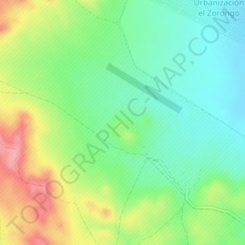 Topografinen kartta Huevo, korkeus, helpotus