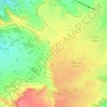 Topografinen kartta Migalo, korkeus, helpotus