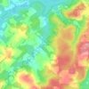 Topografinen kartta Beaver Valley, korkeus, helpotus