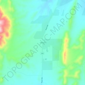 Topografinen kartta Chrome, korkeus, helpotus