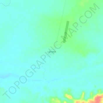 Topografinen kartta Larrawa, korkeus, helpotus