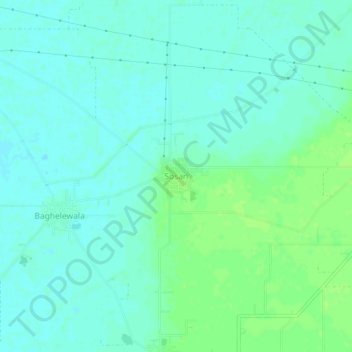 Topografinen kartta Sosan, korkeus, helpotus