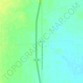 Topografinen kartta Encino, korkeus, helpotus