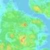 Topografinen kartta Linnavuori, korkeus, helpotus