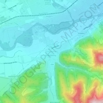 Topografinen kartta Großlobming, korkeus, helpotus