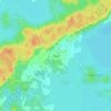 Topografinen kartta Utula, korkeus, helpotus