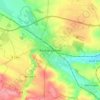 Topografinen kartta Aschersleben, korkeus, helpotus