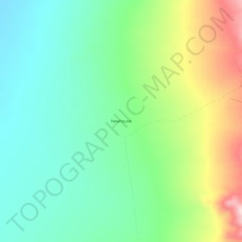 Topografinen kartta Newhouse, korkeus, helpotus
