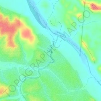 Topografinen kartta Cobbold Gorge, korkeus, helpotus