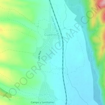 Topografinen kartta El Coto, korkeus, helpotus