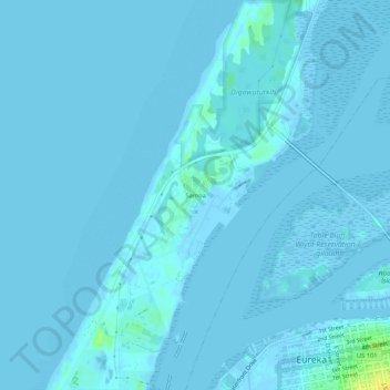 Topografinen kartta Samoa, korkeus, helpotus