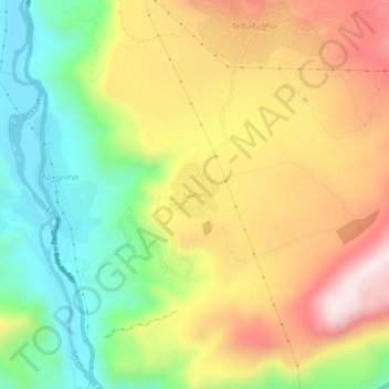 Topografinen kartta Saro, korkeus, helpotus