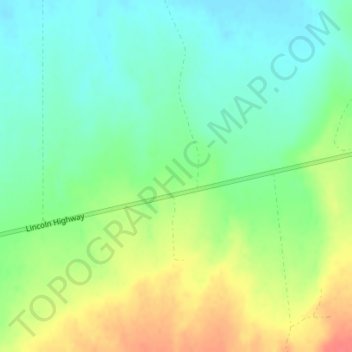 Topografinen kartta Great Basin, korkeus, helpotus