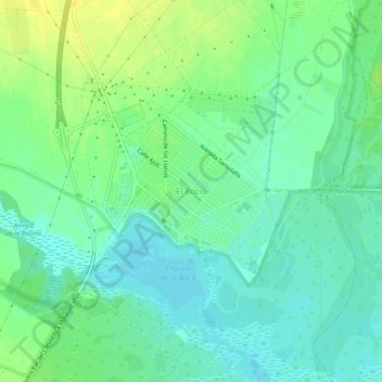 Topografinen kartta El Rocío, korkeus, helpotus