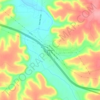 Topografinen kartta Segovia, korkeus, helpotus