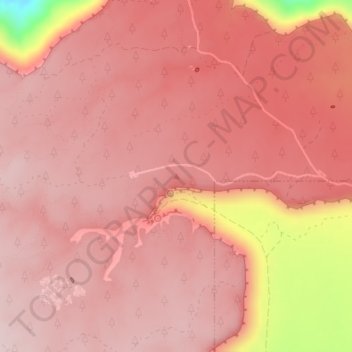 Topografinen kartta Gooseberry Mesa, korkeus, helpotus
