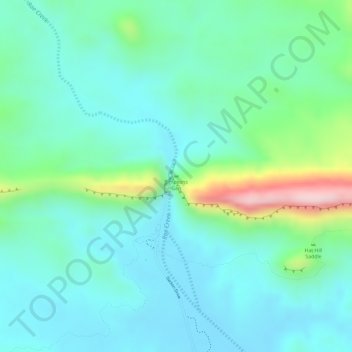 Topografinen kartta Simpsons Gap, korkeus, helpotus