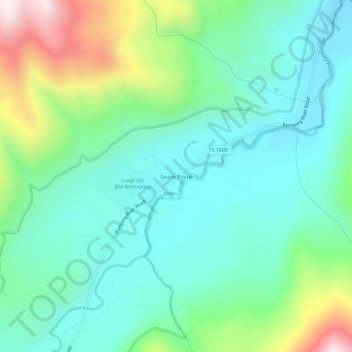 Topografinen kartta Goose Prairie, korkeus, helpotus