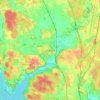 Topografinen kartta Märsta, korkeus, helpotus