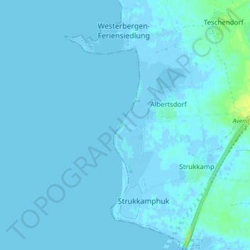 Topografinen kartta Gold, korkeus, helpotus