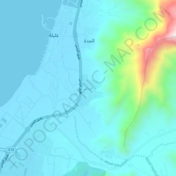 Topografinen kartta Al Hayr, korkeus, helpotus