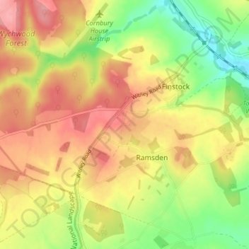 Topografinen kartta Mount Skippett, korkeus, helpotus