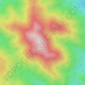 Topografinen kartta Summit Mountain, korkeus, helpotus