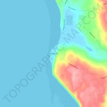 Topografinen kartta Maxwelton, korkeus, helpotus