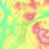 Topografinen kartta Saariselkä, korkeus, helpotus