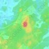 Topografinen kartta Hatlamminmäki, korkeus, helpotus