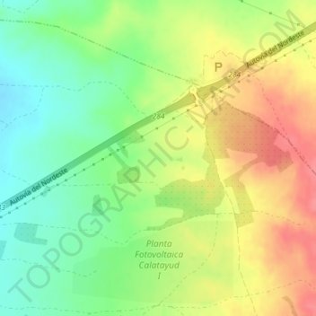Topografinen kartta Mirasol, korkeus, helpotus
