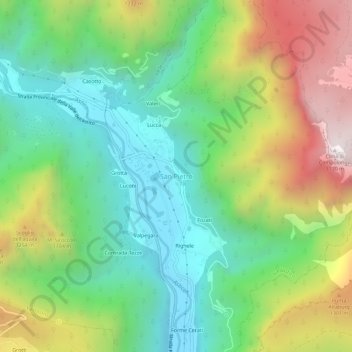 Topografinen kartta San Pietro, korkeus, helpotus