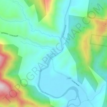 Topografinen kartta Licola, korkeus, helpotus