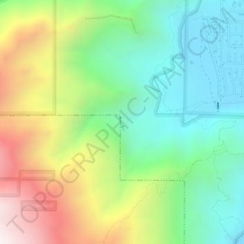 Topografinen kartta Dry Falls, korkeus, helpotus