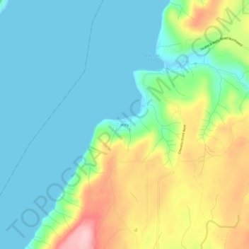 Topografinen kartta Holly, korkeus, helpotus