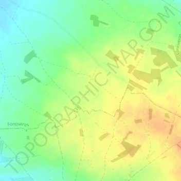 Topografinen kartta El Reventado, korkeus, helpotus