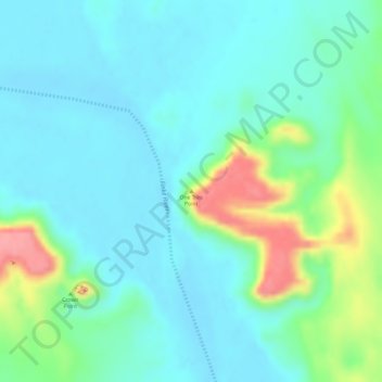 Topografinen kartta One Tree Point, korkeus, helpotus